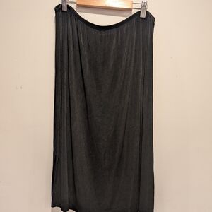 Chico's Travelers Classic Black Slinky Skirt Size 3 Made In USA Capsule Wardrobe